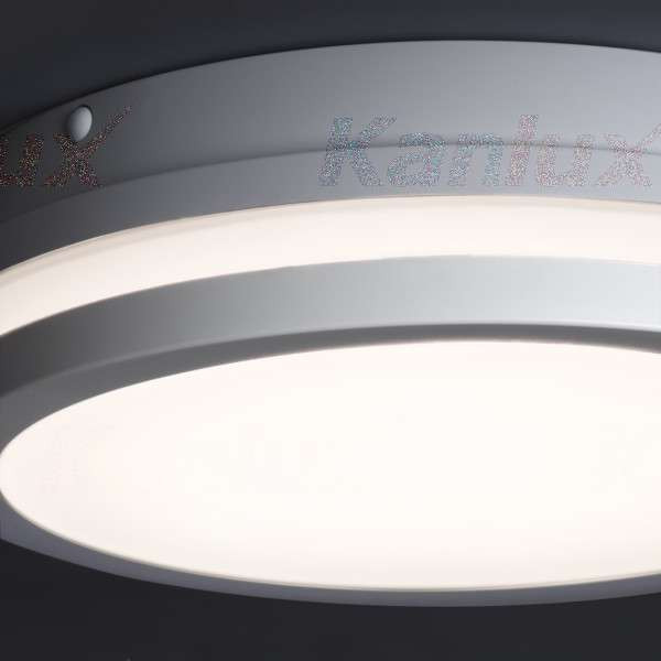 Plafonnier LED 18W étanche IP54 rond ∅220mm Blanc - Blanc Chaud 3000K