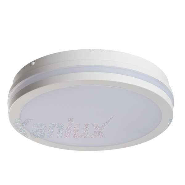 Plafonnier LED 24W 2040lm Étanche IP54 ∅260mm Blanc - Blanc Chaud 3000K