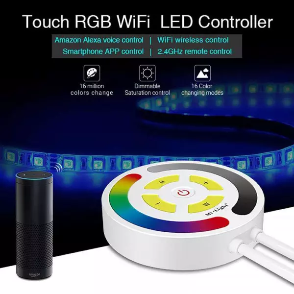 Télécommande Rubans LED Filaire RGB+W Tactile RF et WiFi YL1