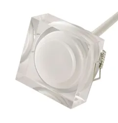 Spot LED encastrable 1W cristal Carré