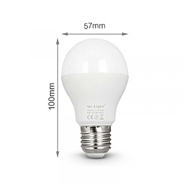 Ampoule LED E27 RGB +CCT 6W pilotable éclairage 40W