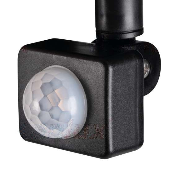 Projecteur LED à Détecteur 20W Noir étanche IP44 1600lm (160W) - Blanc Naturel 4000K