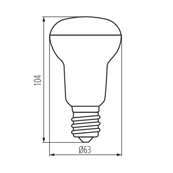Ampoule LED E27 8W R63 équivalent à 50W - Blanc Chaud 3000K