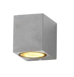 Applique Carrée Spot GU10 Aluminium Grise