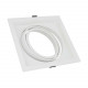 Support AR111 carré encastrable orientable blanc