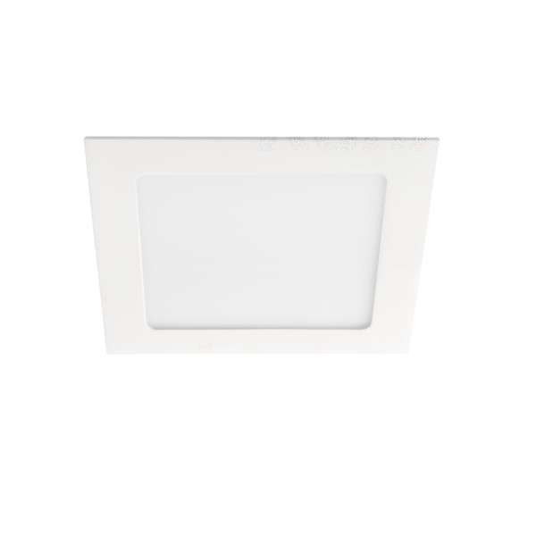 Downlight LED 12W étanche IP44 carré Blanc - Blanc Chaud 3000K 