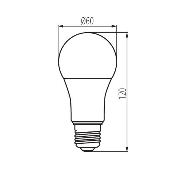 Ampoule LED E27 15W A60 équivalent à 100W - Blanc Chaud 2700K 