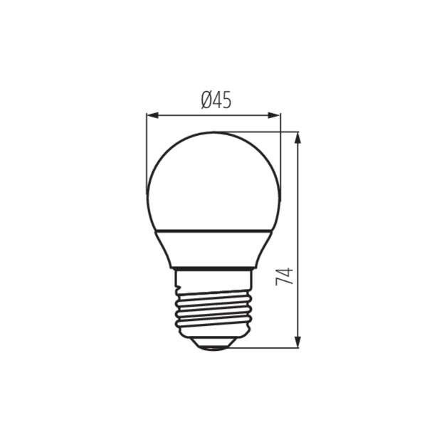 Ampoule LED E27 5,5W G45 équivalent à 41W - Blanc du Jour 6500K 
