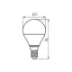 Ampoule LED E14 7,5W G45 équivalent à 60W - Blanc Chaud 2700K