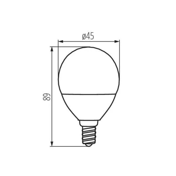 Ampoule LED E14 8W G45 équivalent à 60W - Blanc Chaud 3000K