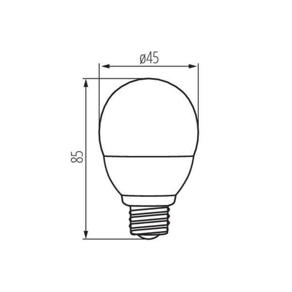 Ampoule LED E27 8W G45 équivalent à 60W - Blanc Chaud 3000K 