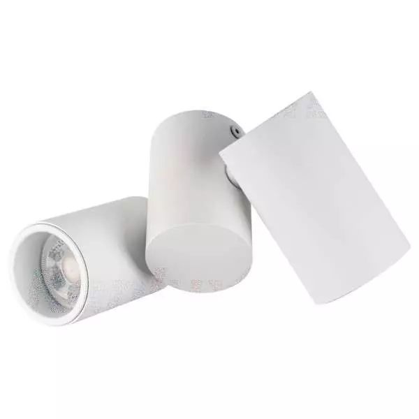 Plafonnier saillie pour 2 ampoules GU10 Blanc