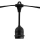Guirlande Guinguette Noire Suspendue IP65 14,4m pour 15 Ampoules E27