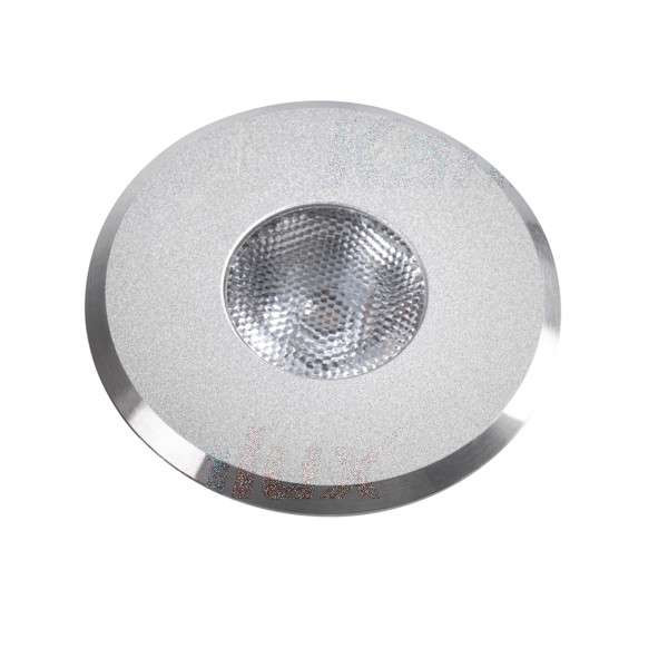 Downlight LED 1W rond ∅42mm Aluminium - Blanc Chaud 3000K