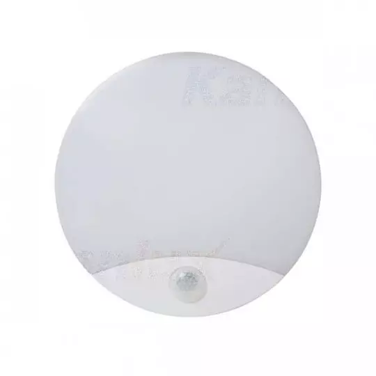 Plafonnier LED 15W à détecteur étanche IP44 rond ∅250mm Blanc - Blanc Naturel 4000K 