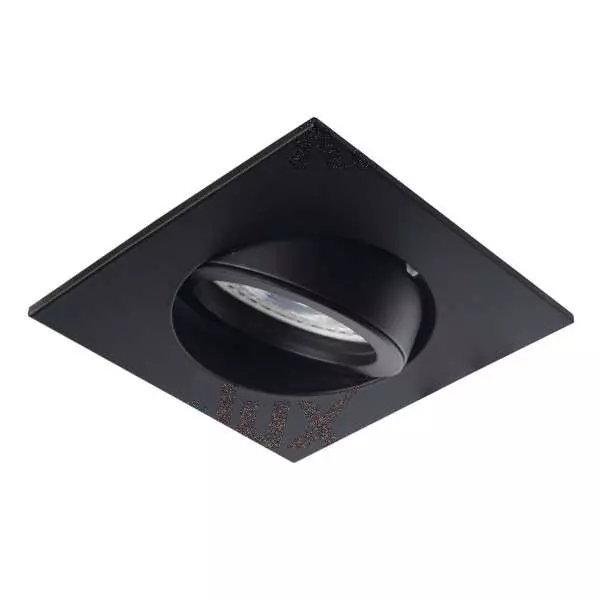 Support de spot encastrable perçage 70mm carré Noir