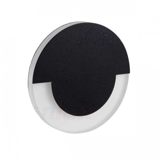 Mini Spot LED Encastrable Escalier 1,3W 14lm ∅70mm Noir - Blanc Naturel 4000K