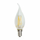 Ampoule LED E14 4W (30W) Filament Flamme Coup de Vent - Blanc Chaud 2700K