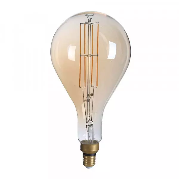 Ampoule LED PS160 8W Dimmable E27 Vintage Géante Filament - Lumière Blanc  Très Chaud 1800K