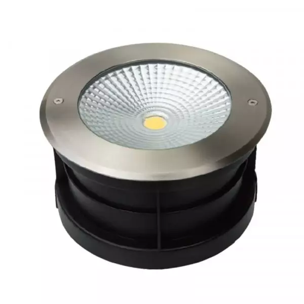 Spot LED Extérieur encastrable 220V 25W (éclairage 200W) - étanche IP67 diamètre 195mm Blanc Chaud 3000K 2000lm