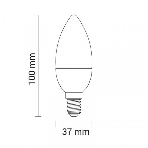 Ampoule LED Dimmable E14 6W équivalent à 48W - Blanc Naturel 4500K 