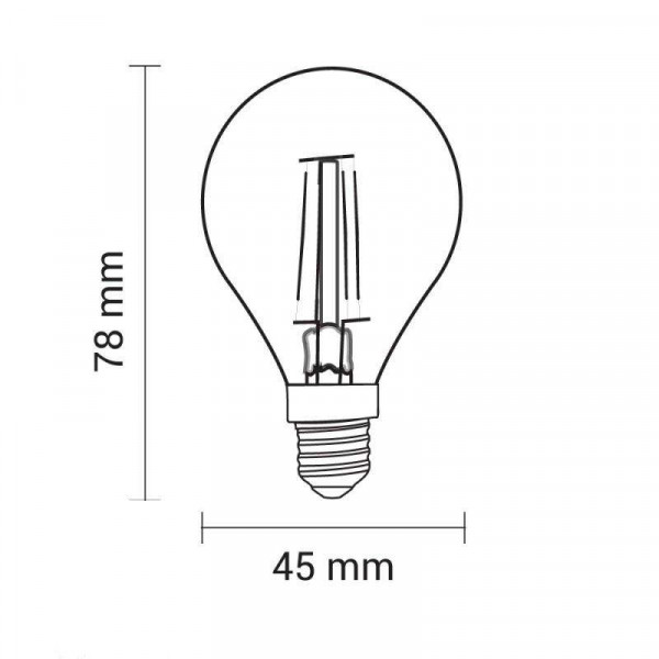 Ampoule LED E14 G45 4W équivalent à 32W - Blanc du Jour 6000K 