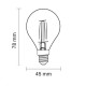 Ampoule LED E14 G45 4W équivalent à 32W - Blanc Naturel 4500K 