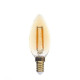 Ampoule LED E14 C35 4W Verre doré équivalent à 27W - Blanc Chaud 2500K 