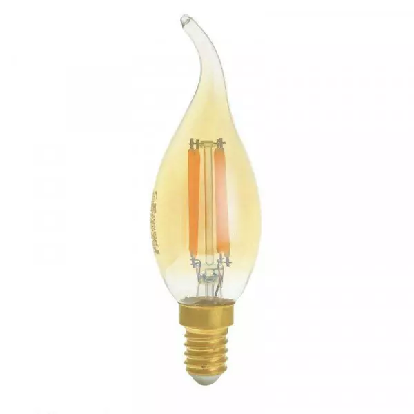 Ampoule LED E14 4W Verre doré équivalent à 27W - Blanc Chaud 2500K