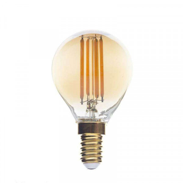 Ampoule LED E14 G45 4W Verre doré équivalent à 27W - Blanc Chaud 2500K 