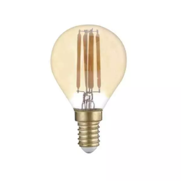 Ampoule LED E14 G45 4W Verre doré équivalent à 27W - Blanc Chaud 2500K