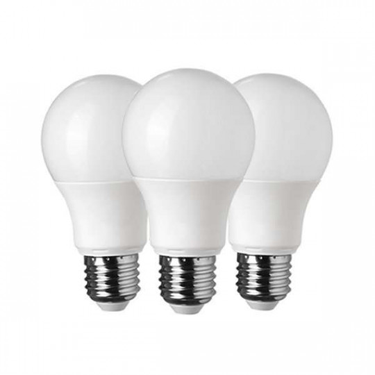 Lot de 3 Ampoules LED E27 A60 10W équivalent à 65W - Blanc Naturel 4500K 