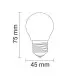 Ampoule LED E27 G45 4W équivalent à 32W - Blanc Naturel 4500K 