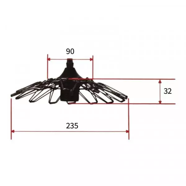 Suspension Luminaire Multiformes Noire E27 Diamètre 235mm avec Câble 1,1m réglable - Suspension d'éclairage intérieur