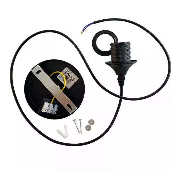 Suspension Luminaire Multiformes Rose E27 Diamètre 235mm avec Câble 1,1m réglable - Suspension d'éclairage intérieur